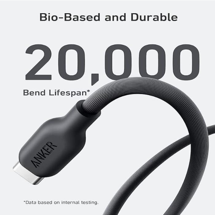 Anker USB-C to Lightning Cable, 541 Cable (Phantom Black, 3ft) - A reliable and eco-friendly charging cable for iPhone and iPad